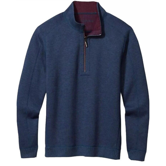 Tommy Bahama Flipsider Half Zip Sweater Mens XL Reversible Casual Knit Outdoor - Picture 1 of 16